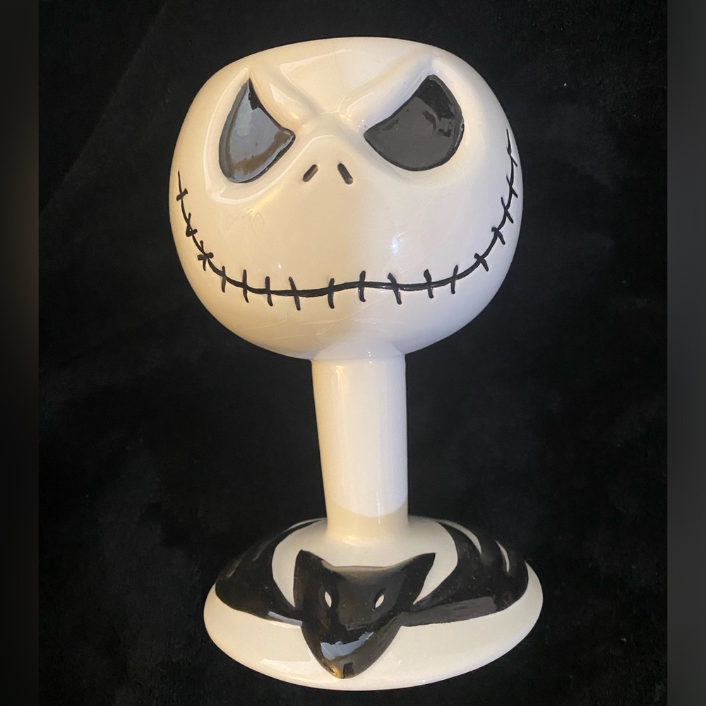 Jack Skellington water chalice, ceramic hand painted Disney